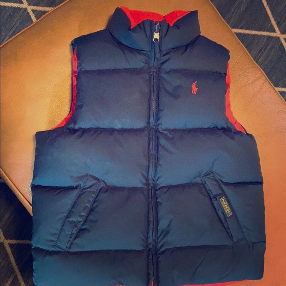 Polo by Ralph Lauren down vest reversible size 6